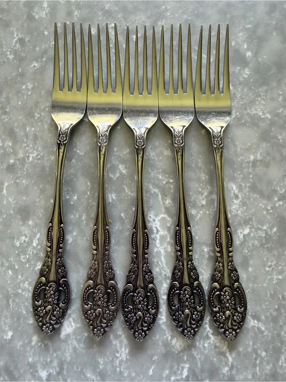 VTG Orleans Dinner Forks Silver Stainless Flatware ORL28 Japan Set of 5